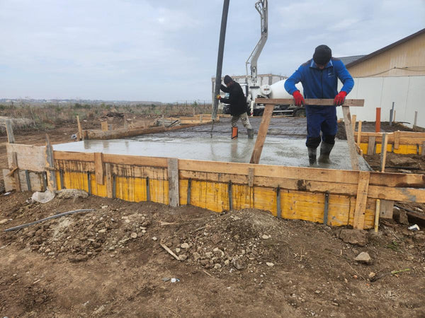 Turnare placa fundatie casa pe structura metalica cu garaj