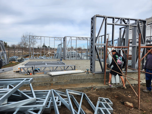 Montaj schelet metalic casa P+E in Bucuresti sector 6