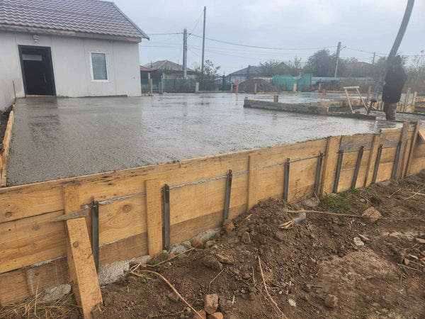 Turnare placa fundatie casa pe structura metalica cu garaj