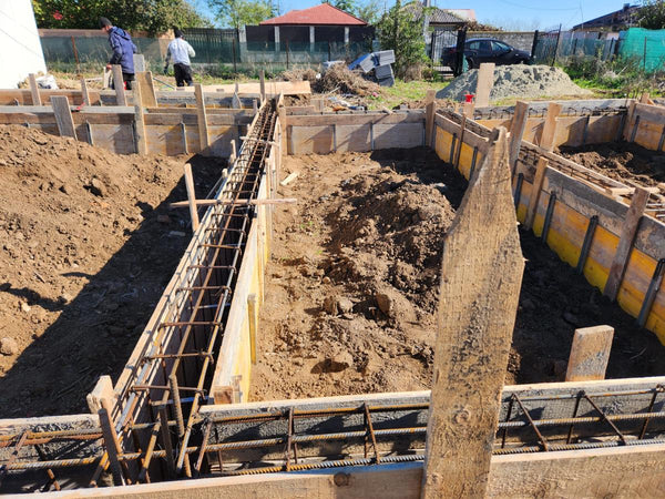 Trasare fundatie cofrare armare turnare grinzi casa parter Cernica