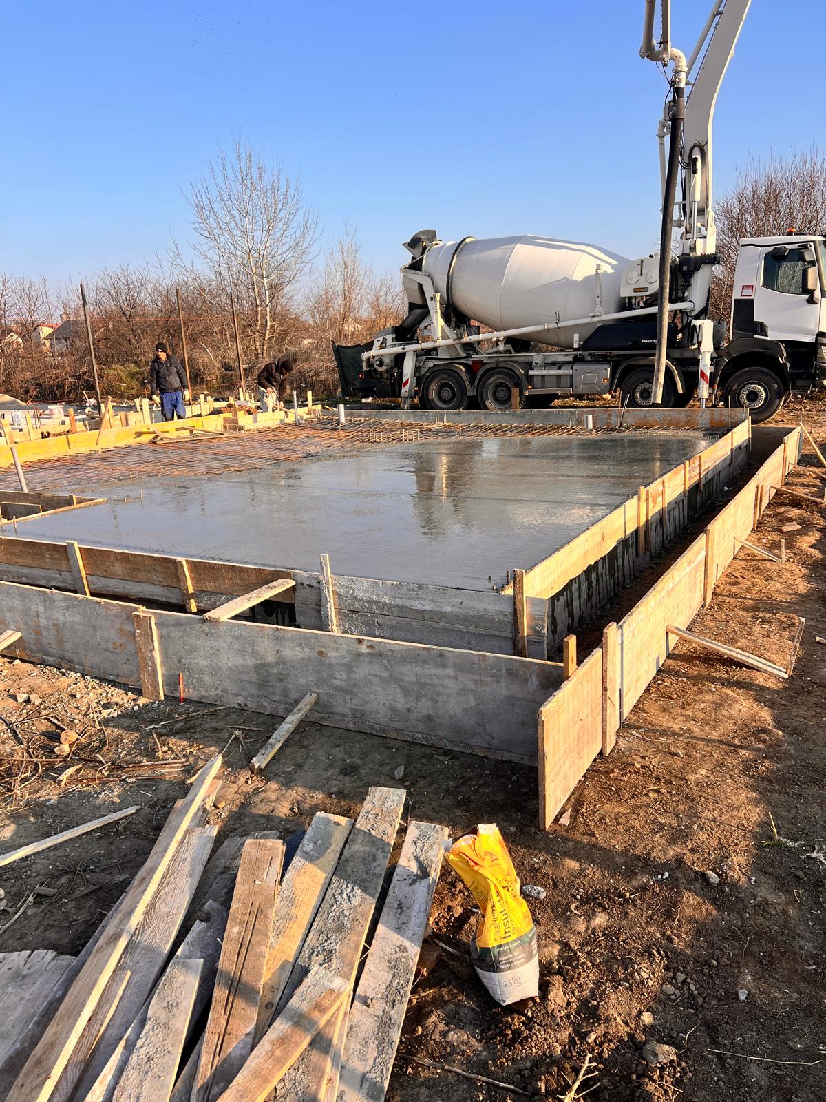 Turnare placa fundatie casa cu etaj 152mp Bucuresti