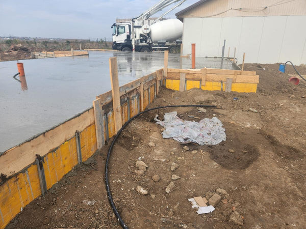 Turnare placa fundatie casa pe structura metalica cu garaj