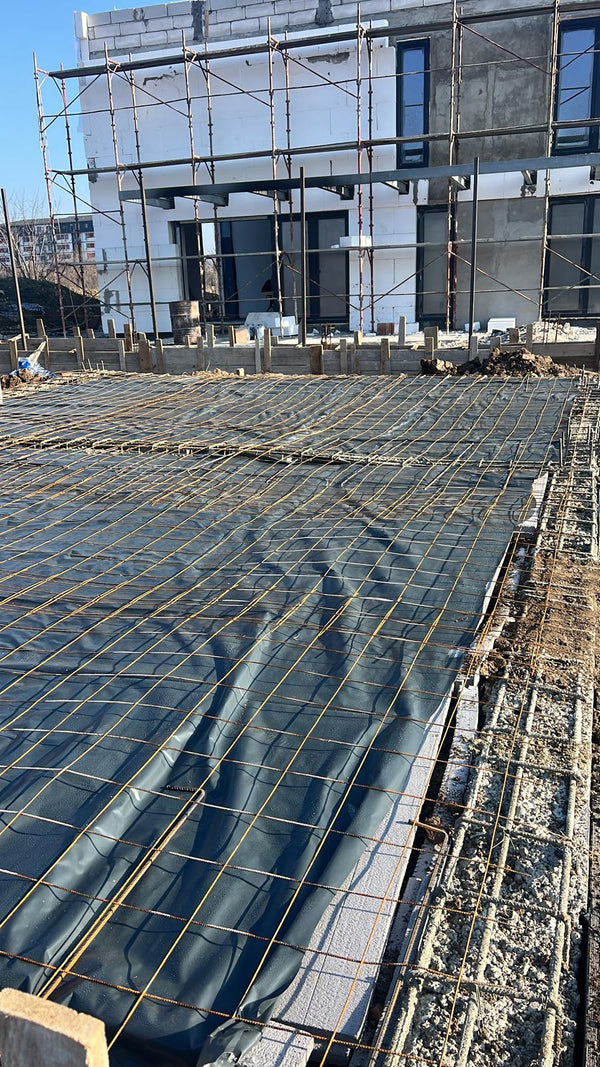Termoizolatie fundatie cu polistiren extrudat si armatura casa in Bucuresti
