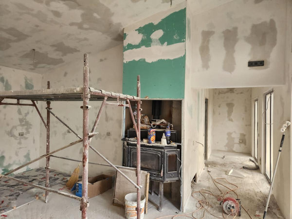 Placare gips-carton, chituri, glet, amorsa si vinarom casa cu garaj