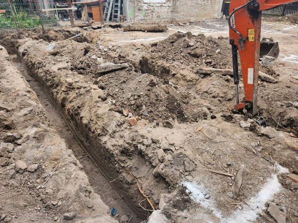 Trasare sapatura si turnare beton in santuri casa cu etaj Bucuresti