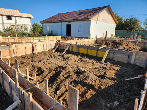 Trasare fundatie cofrare armare turnare grinzi casa parter Cernica