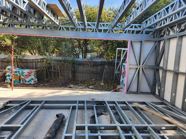 Montaj structura metalica in desfasurare casa pe 2 nivele