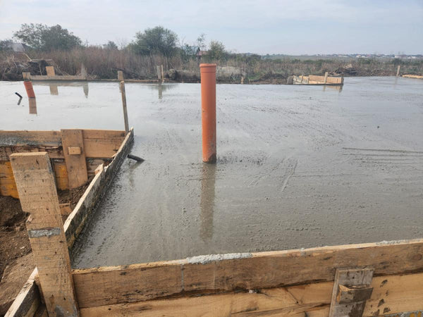 Turnare placa fundatie casa pe structura metalica cu garaj