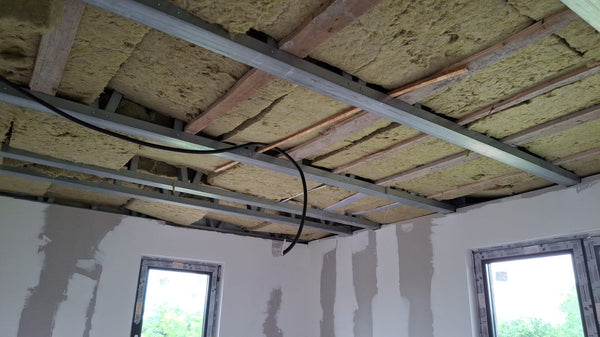 Izolatie termica si fonica a tavanelor cu vata minerala constructie cu etaj