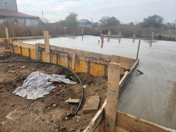 Turnare placa fundatie casa pe structura metalica cu garaj