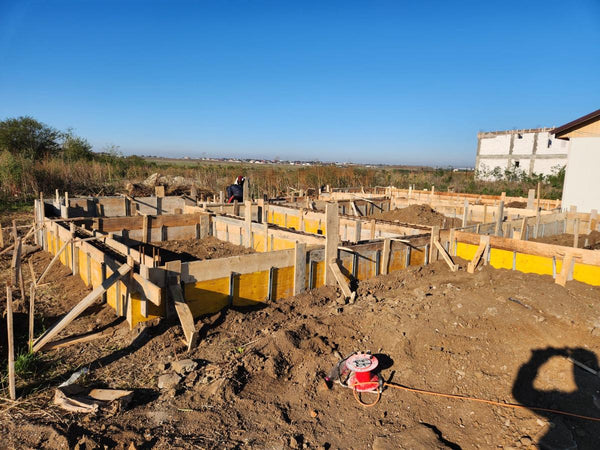 Trasare fundatie cofrare armare turnare grinzi casa parter Cernica