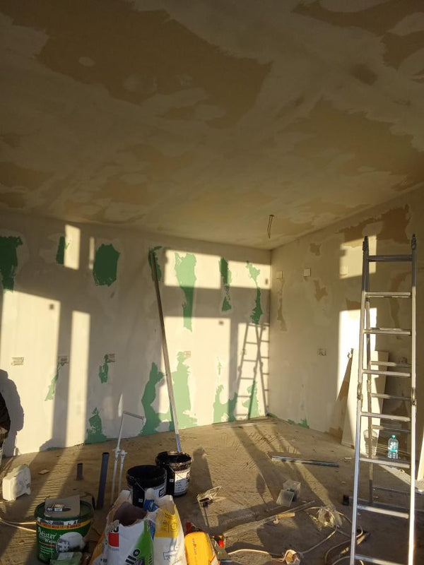 Placare gips-carton, chituri, glet, amorsa si vinarom casa cu garaj