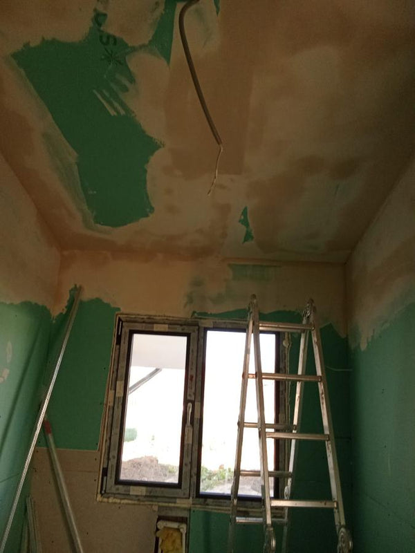 Placare gips-carton, chituri, glet, amorsa si vinarom casa cu garaj