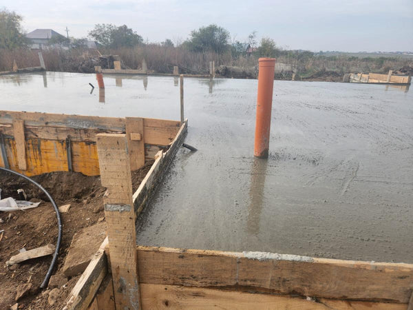 Turnare placa fundatie casa pe structura metalica cu garaj