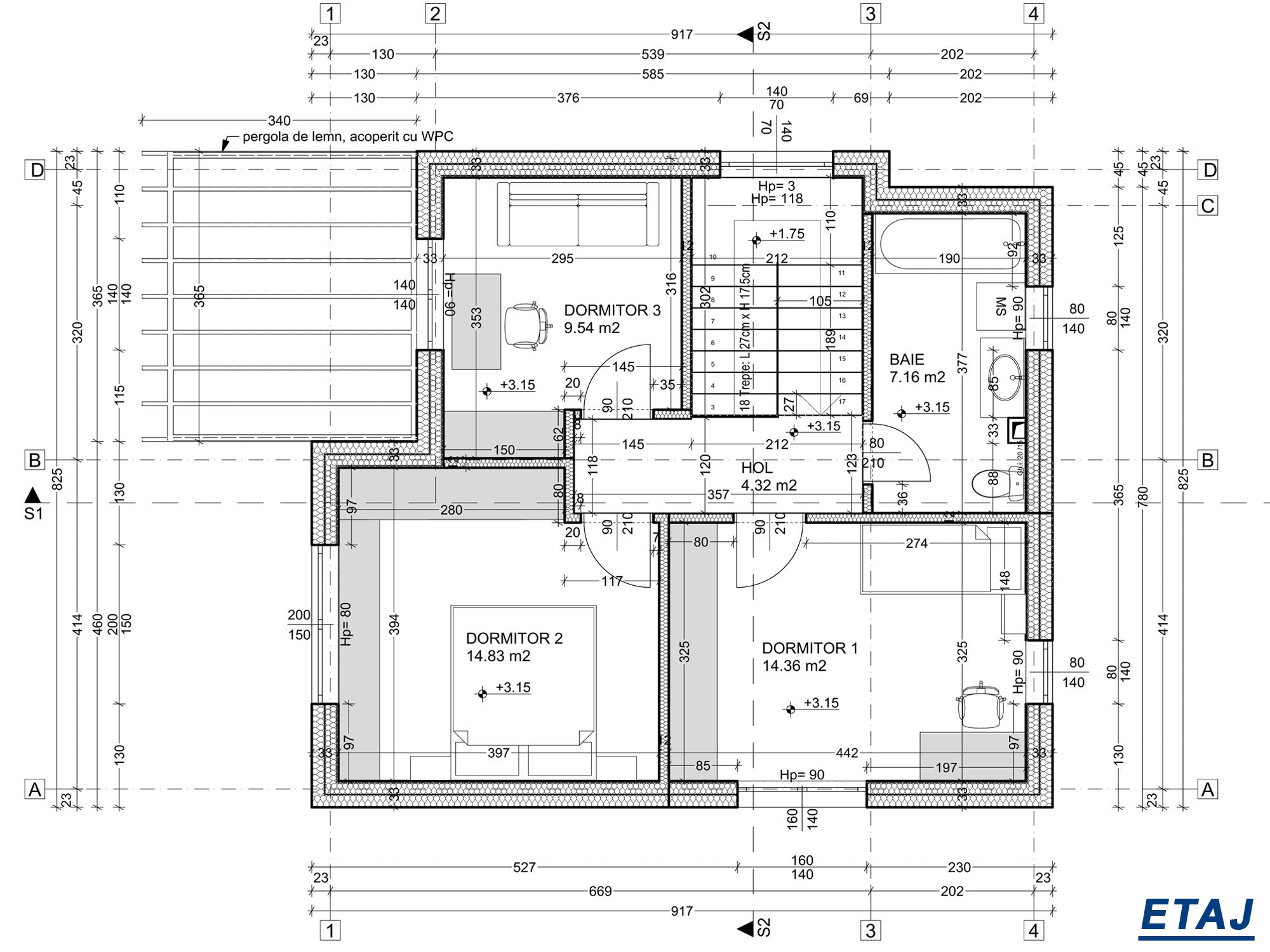 Aplicare masa de spaclu pe fatade casa metalica cu etaj