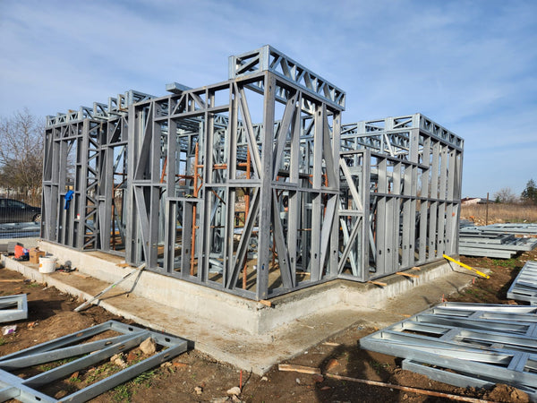 Montaj schelet metalic casa P+E in Bucuresti sector 6