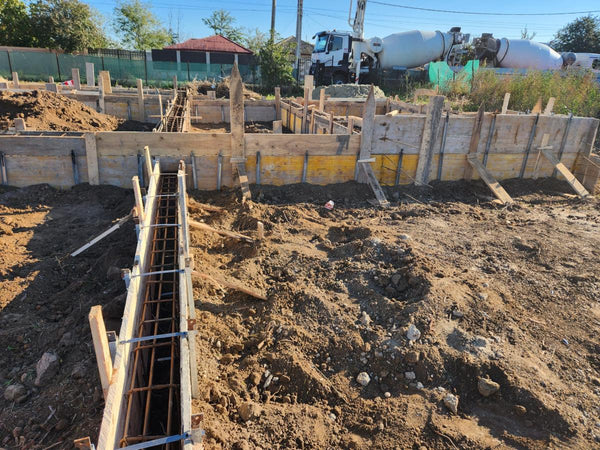 Trasare fundatie cofrare armare turnare grinzi casa parter Cernica