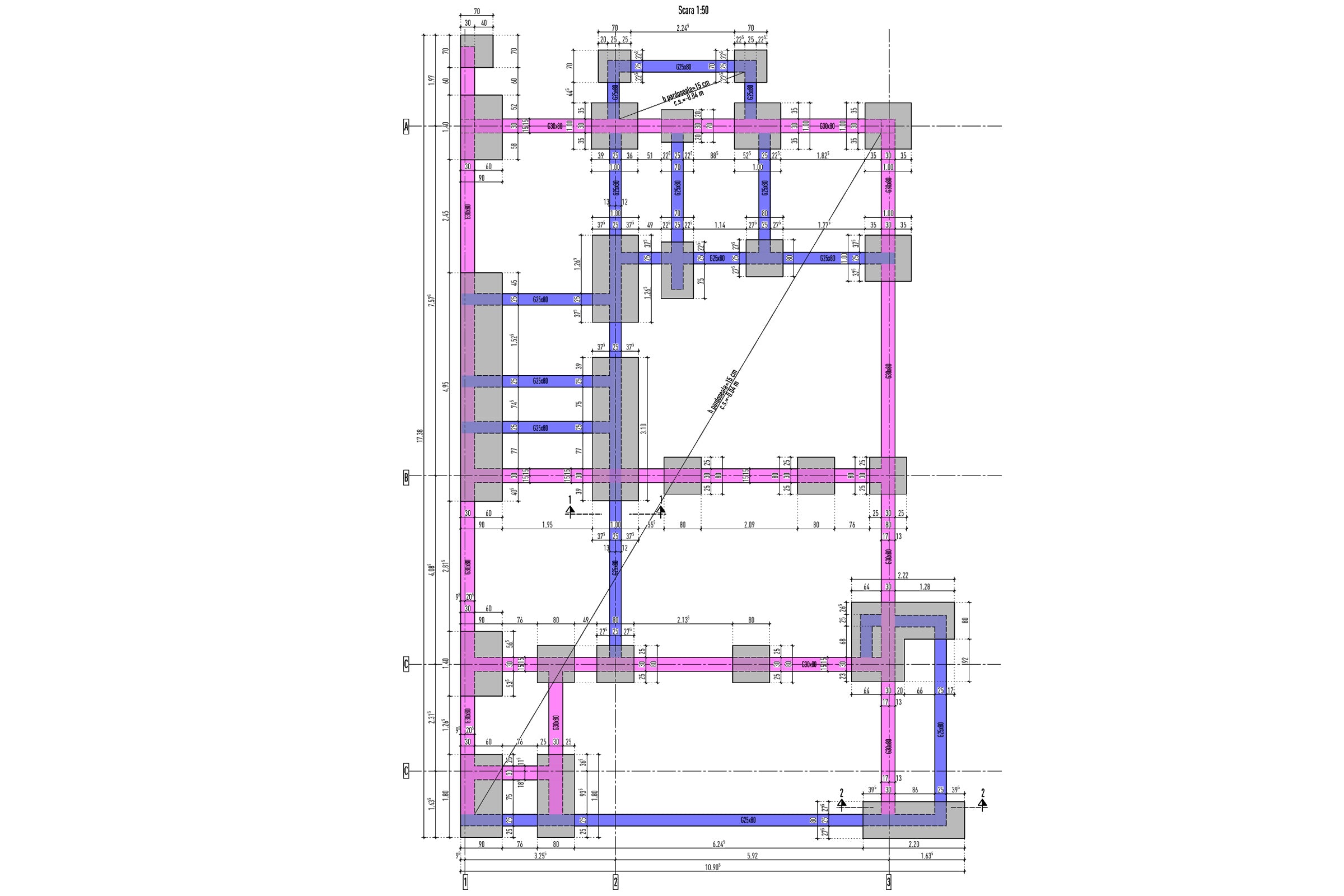 Termoizolatie polistiren extrudat si armare placa fundatie constructie metalica
