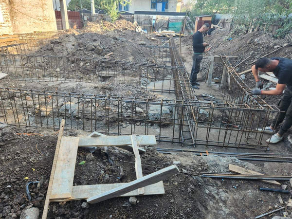 Trasare sapatura si turnare beton in santuri casa cu etaj Bucuresti