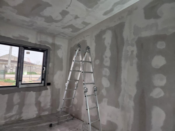 Placare gips-carton, chituri, glet, amorsa si vinarom casa cu garaj