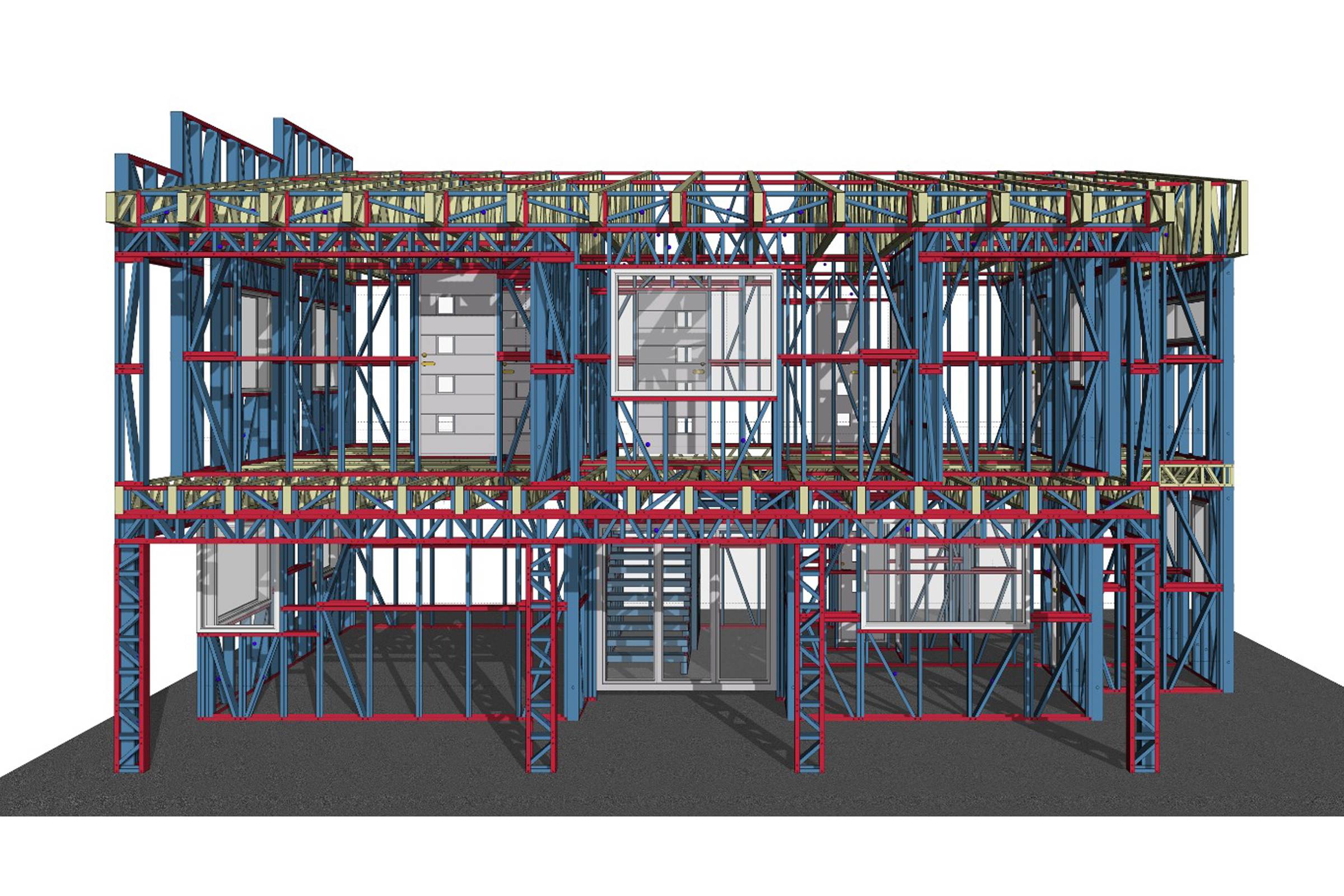 Constructie elevatii termoizolatie si armare fundatie casa metalica