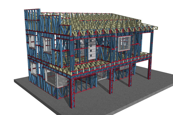 Constructie elevatii termoizolatie si armare fundatie casa metalica