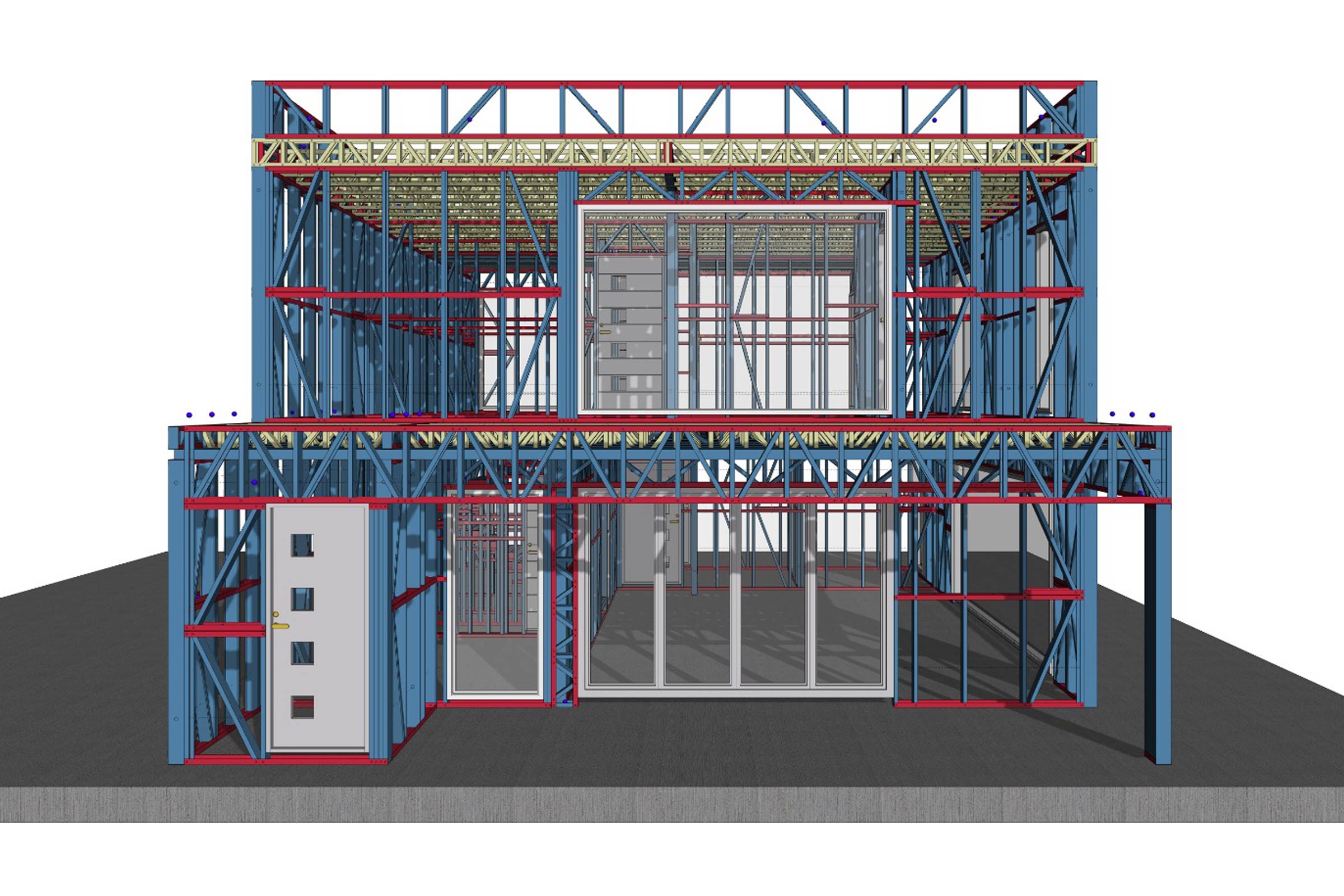Termoizolatie polistiren extrudat si armare placa fundatie constructie metalica