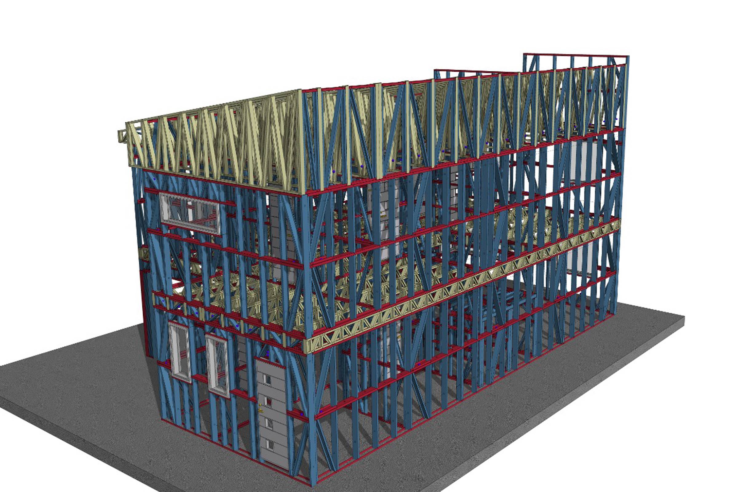 Constructie elevatii termoizolatie si armare fundatie casa metalica