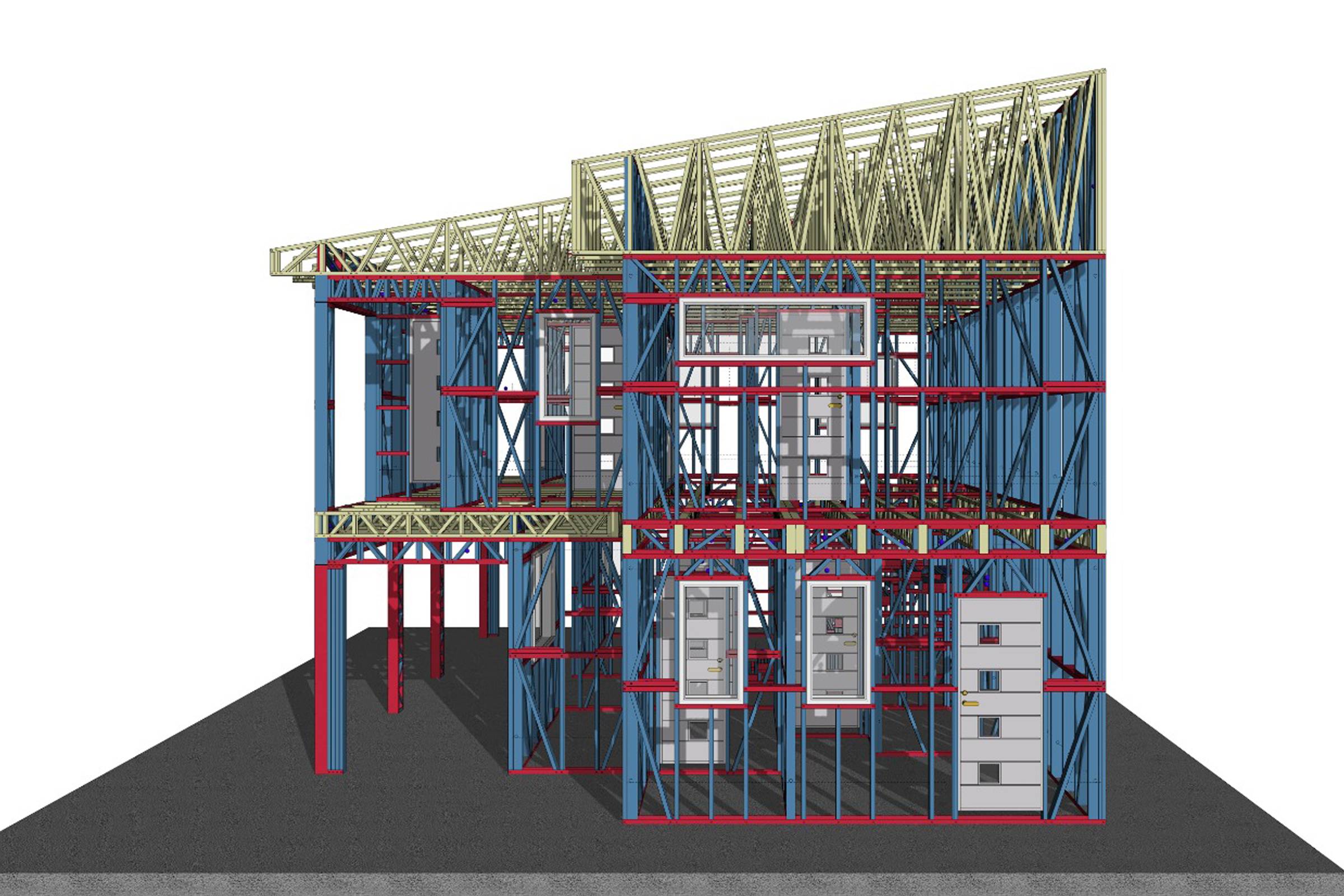 Constructie elevatii termoizolatie si armare fundatie casa metalica