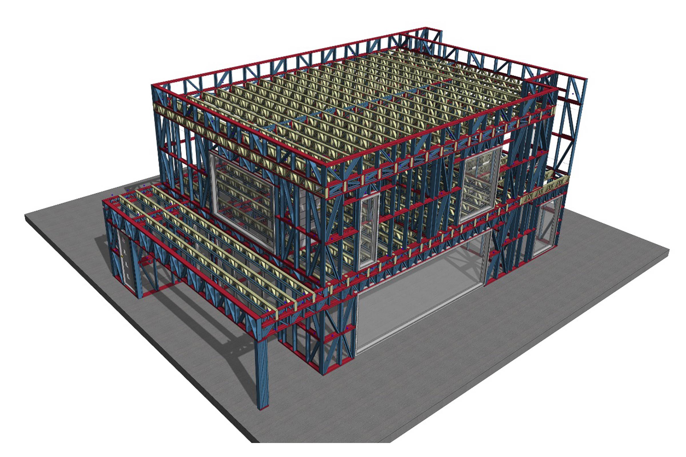 Aplicare strat fibrociment pe structura metalica santier Bucuresti
