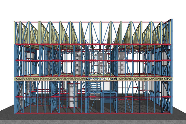 Montaj casa pe structura metalica P+1E 192mp in Bucuresti