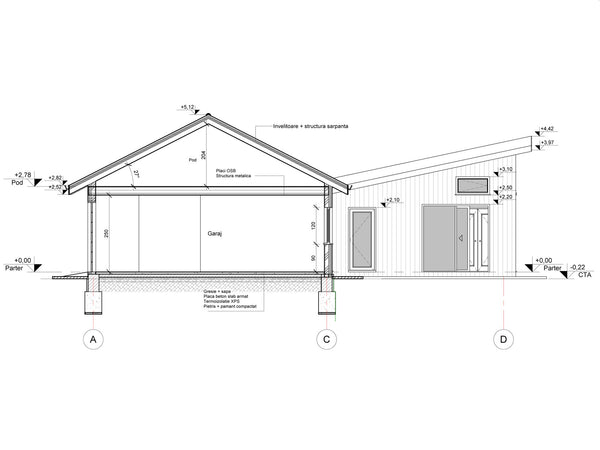 Invelitoare casa pe structura metalica pe un singur nivel Cernica