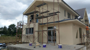 Aplicare tencuiala decorativa siliconata constructie casa Saftica thumbnail