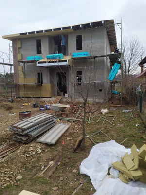 Constructie casa cu etaj izolare termica cu vata bazaltica pentru fatade thumbnail