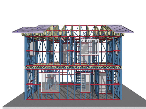 Aplicare vinarom constructie casa metalica cu etaj Bucuresti