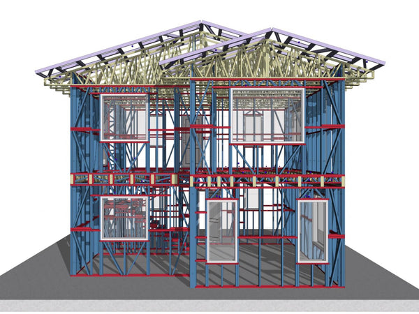 Aplicare vinarom constructie casa metalica cu etaj Bucuresti