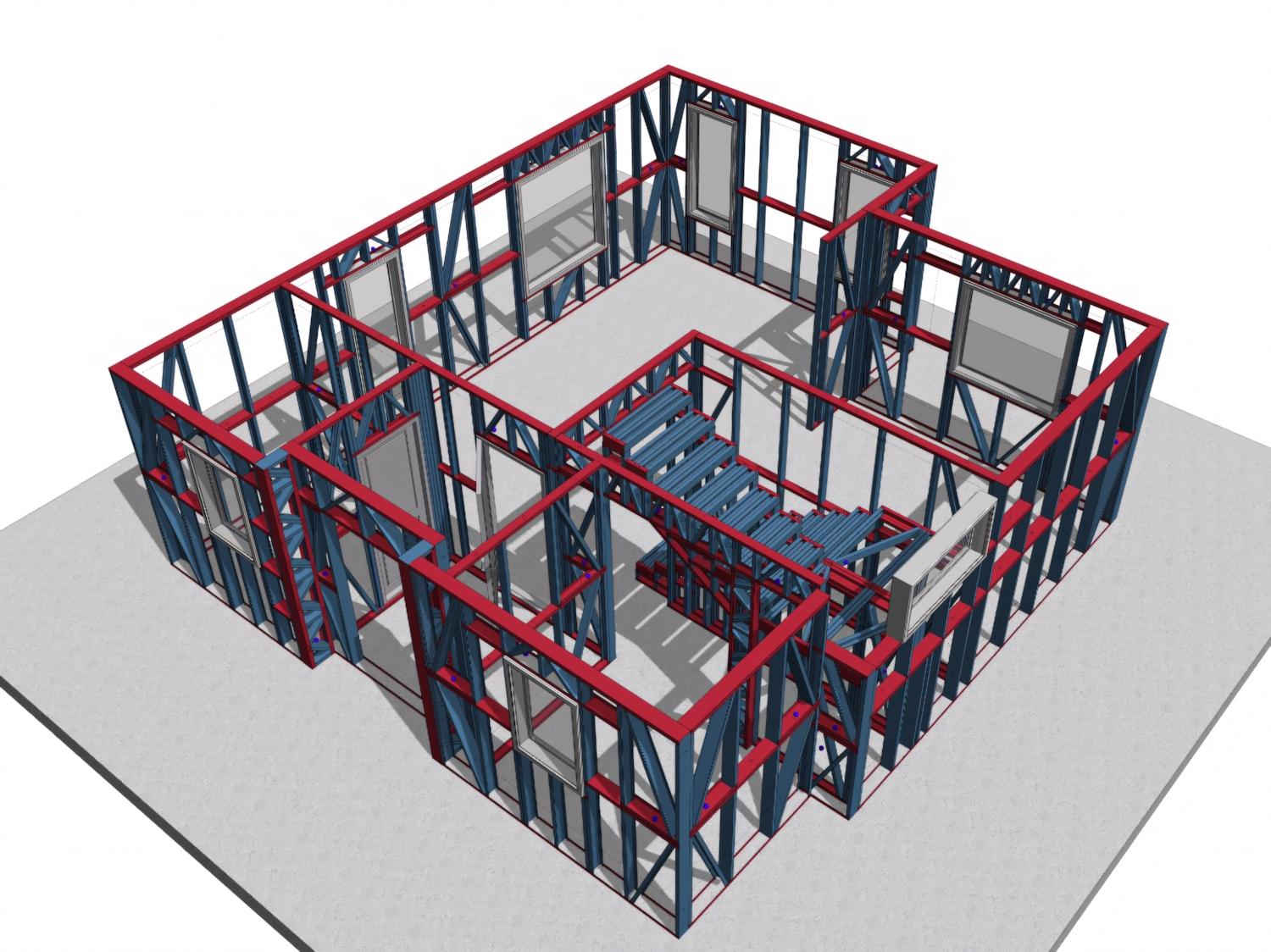Aplicare vinarom constructie casa metalica cu etaj Bucuresti