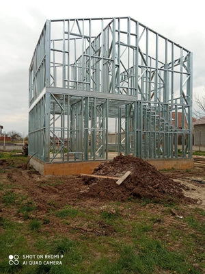 Montaj etaj casa structura metalica de 115 mp in Berceni thumbnail