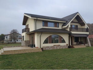 Aplicare accente decorative maro tencuiala decorativa casa in Saftica thumbnail