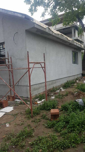 Aplicare masa de spaclu fatada proiect casa metalica in Craiova thumbnail