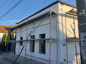 Aplicare tencuiala decorativa casa metalica 191 mp Sibiu thumbnail