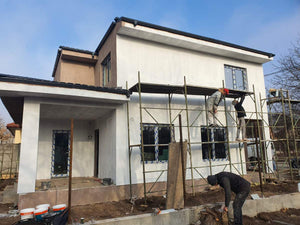 Aplicare tencuiala decorativa structurata constructie casa thumbnail