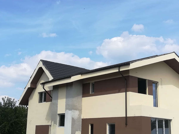 Aspect final tencuiala decorativa casa individuala