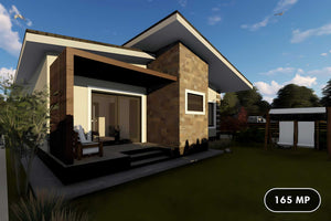 Casa BCA constructie zidarie parter 3 dormitoare terasa 056 -  imagine casa moderna 3d poza 1 thumbnail