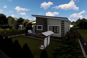 Casa BCA constructie zidarie parter 3 dormitoare terasa 056 -  imagine casa moderna 3d poza 6 thumbnail