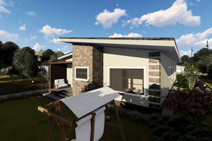 Casa BCA constructie zidarie parter 3 dormitoare terasa 056 -  imagine casa moderna 3d poza 7 thumbnail
