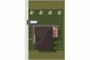 Casa BCA parter zidarie constructie cu terasa pergola 160mp -  fotografie 3d casa acoperis 12 thumbnail