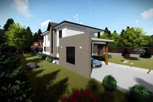 Casa BCA sau caramida cu etaj 340 mp constructie zidarie 060 - vedere casa la exterior 5 thumbnail