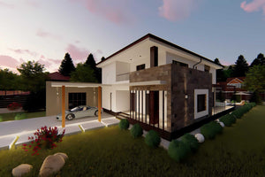 Casa BCA sau caramida cu etaj 340 mp constructie zidarie 060 - vedere casa la exterior 7 thumbnail