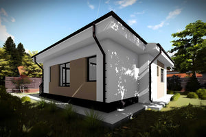 Casa compacta constructie din zidarie amprenta 80 mp 081-086 - aspect exterior casa imagine 6 thumbnail